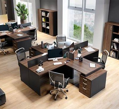 Ilha de Trabalho com painel divisor