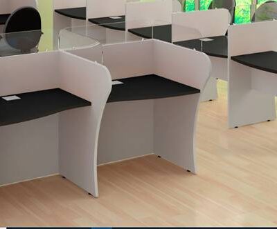 Baias de telemarketing com laterais